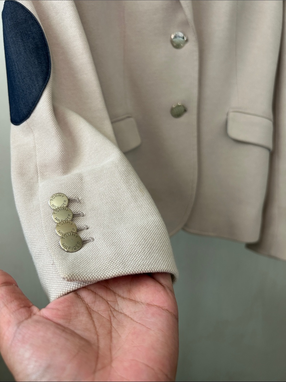Tommy Hilfiger Cream Single-Breasted Tailored Blazer - Picture 4 of 8